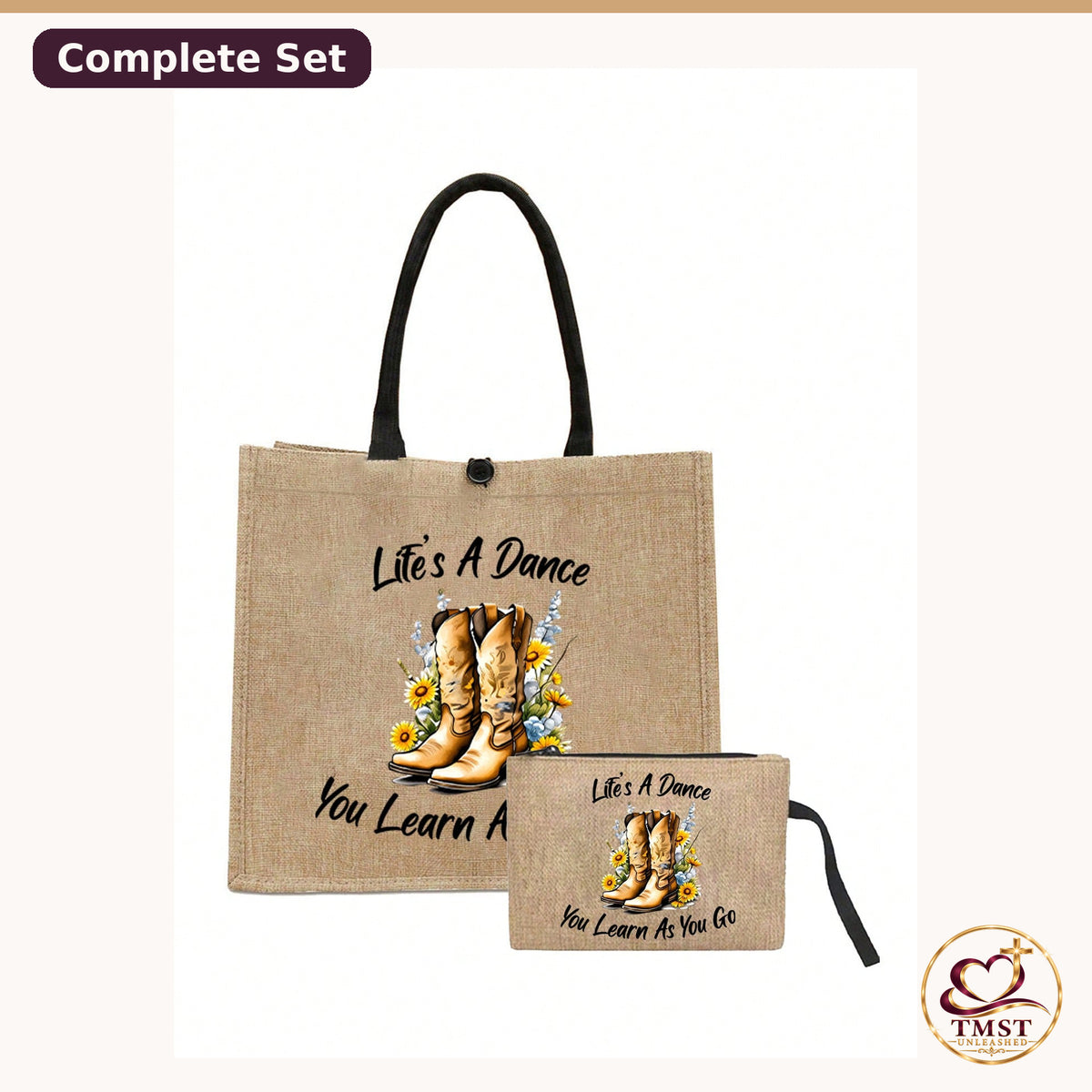 Life's a Dance Western tote and pouch complete set