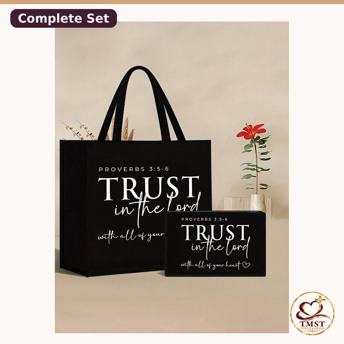 Trust His Path Proverbs tote and pouch complete set