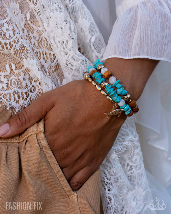 Spirited Sequence - gold - Paparazzi bracelet