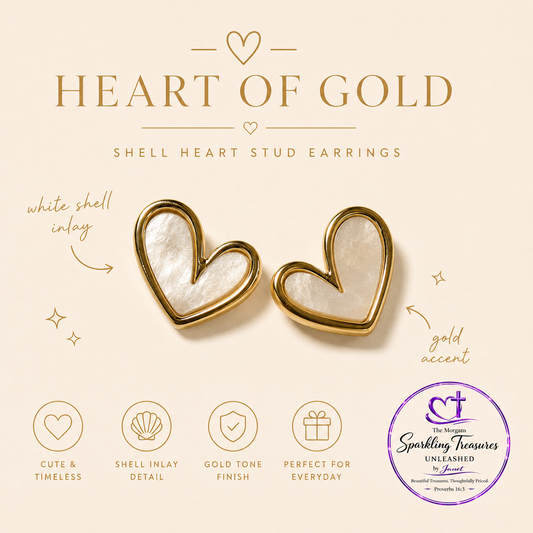 Sweetheart Heart Post Earrings Stainless Steel