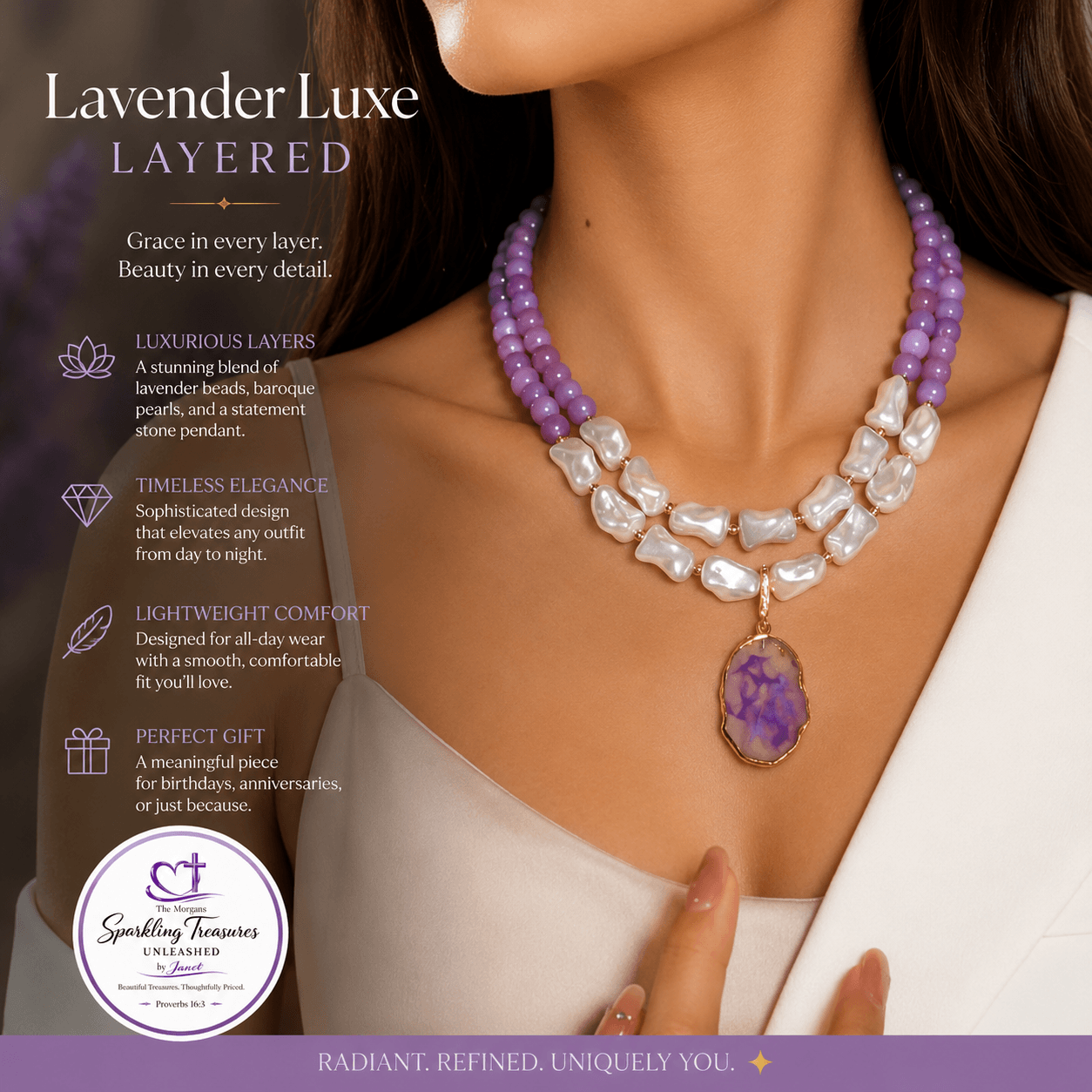 Lavender Luxe Layered Necklace