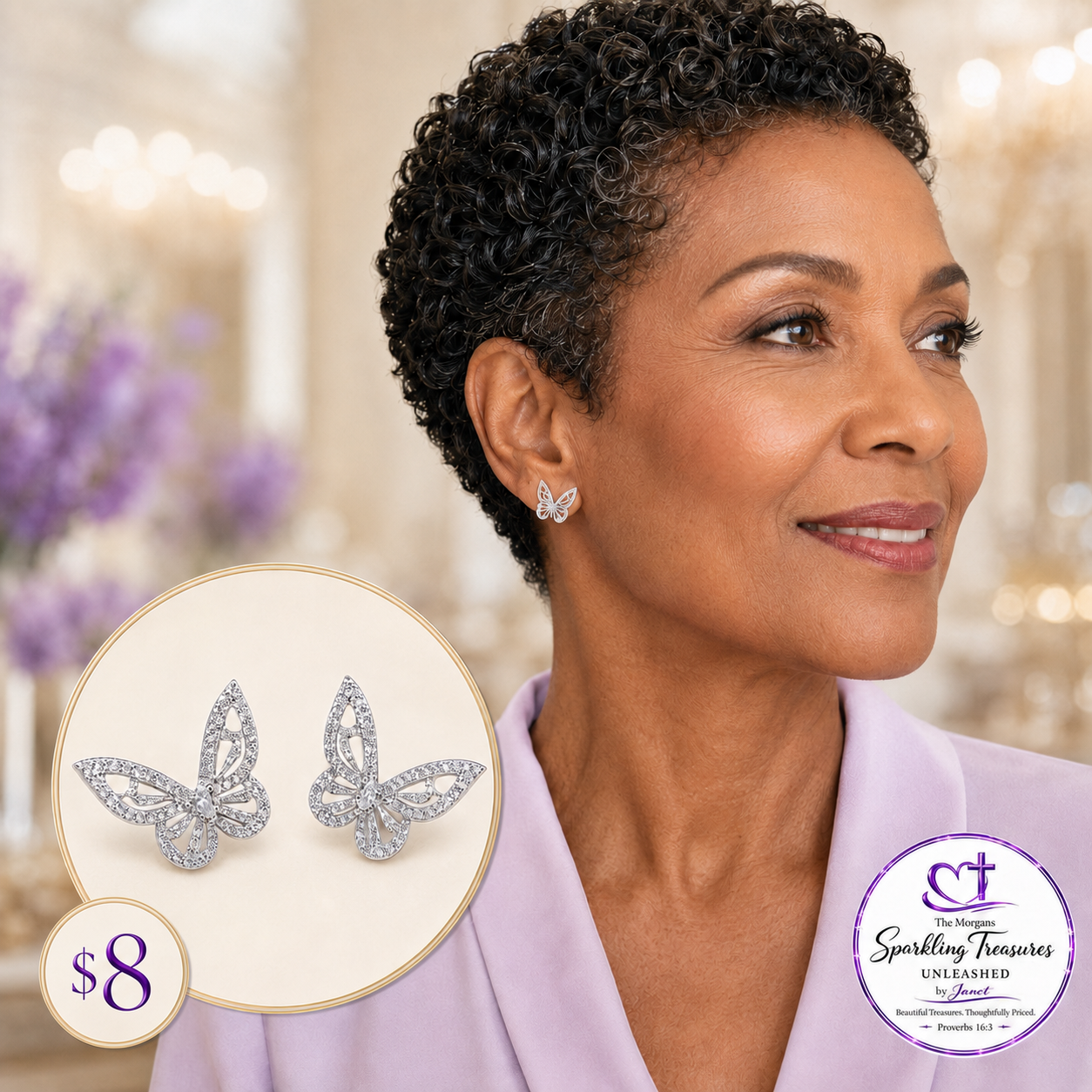Grace Takes Wing Butterfly™ Stud Earrings