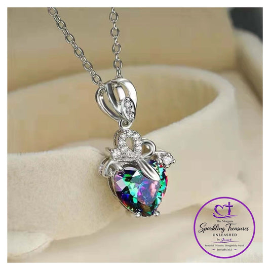 Mystic Heart of Light Pendant Multi Necklace