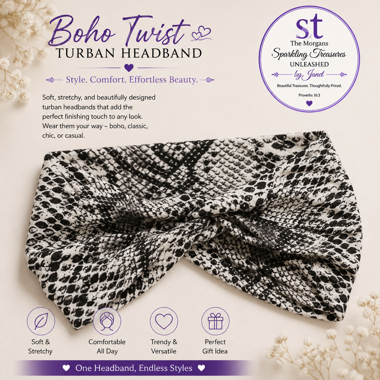 Blush Bloom™ Turban Headbands
