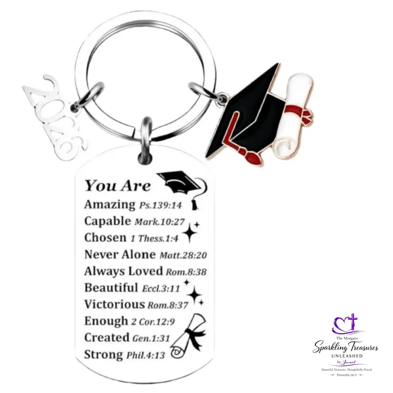 Faith and Future Graduation Keychain Stainless Steel