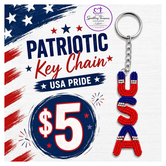 Stars and Stripes Spirit Keychain USA
