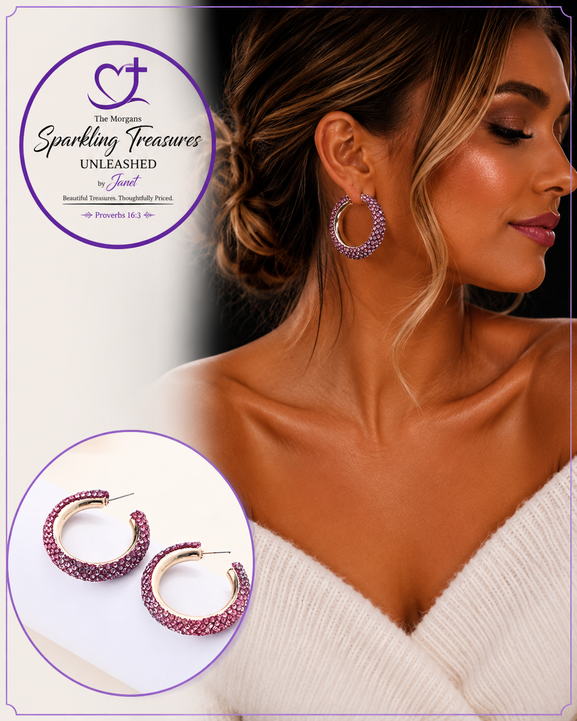 Brilliant Blush Sparkle Earrings