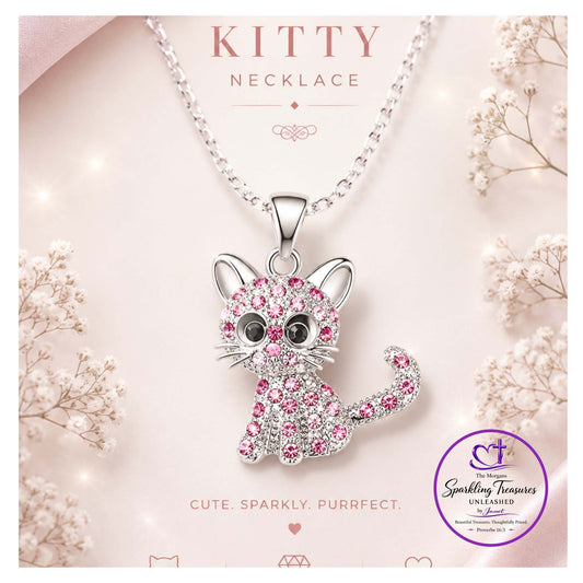 Pretty in Pink Kitty Necklace