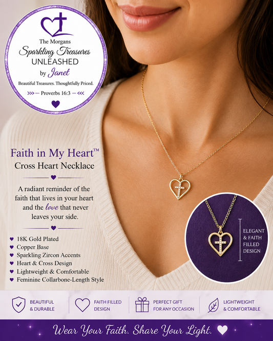 Held by His Heart™ Open Heart Cross Necklace