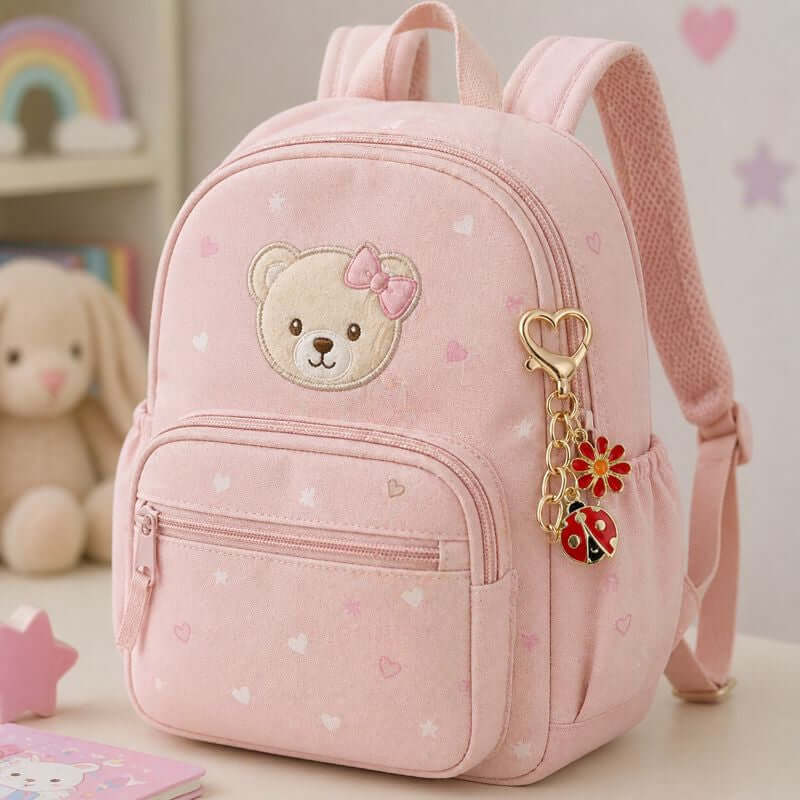 Lucky Love Ladybug Charm Keychain (Backpack not included)
