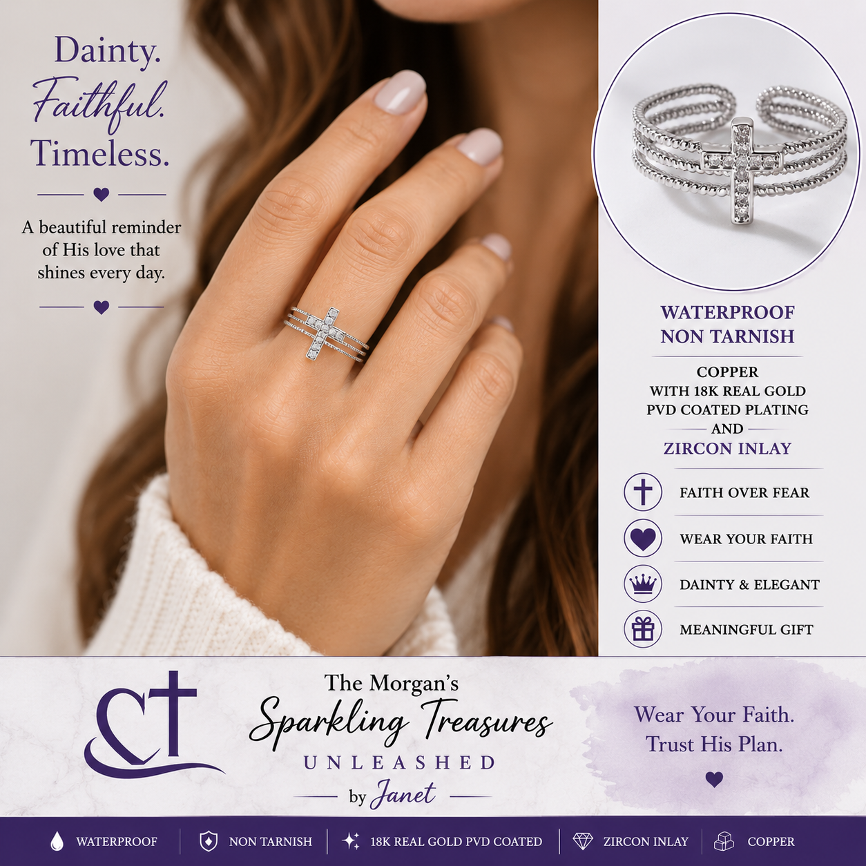 Faith Forged™ Cross Ring