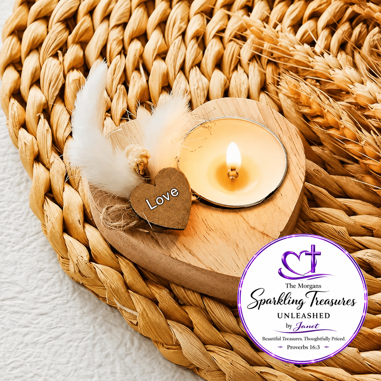 Little Light of Love™ Heart Candle