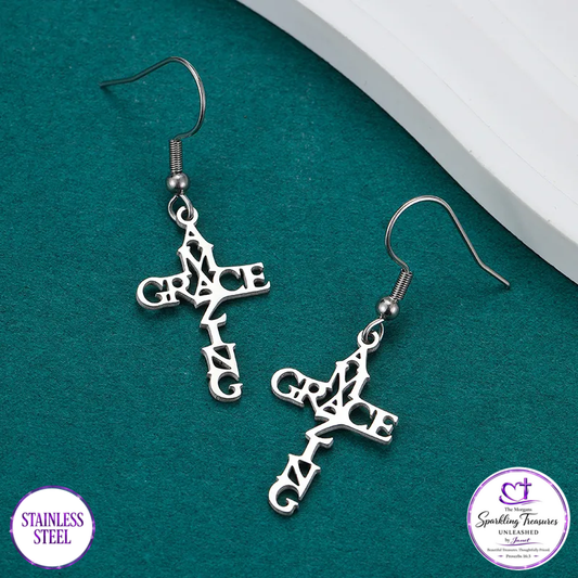 Amazing Grace™ Cross Drop Earrings