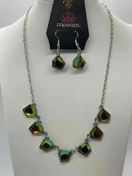 Experimental Edge - Multi Paparazzi Necklace Accessories,Multicolor,Necklace,Short Necklace