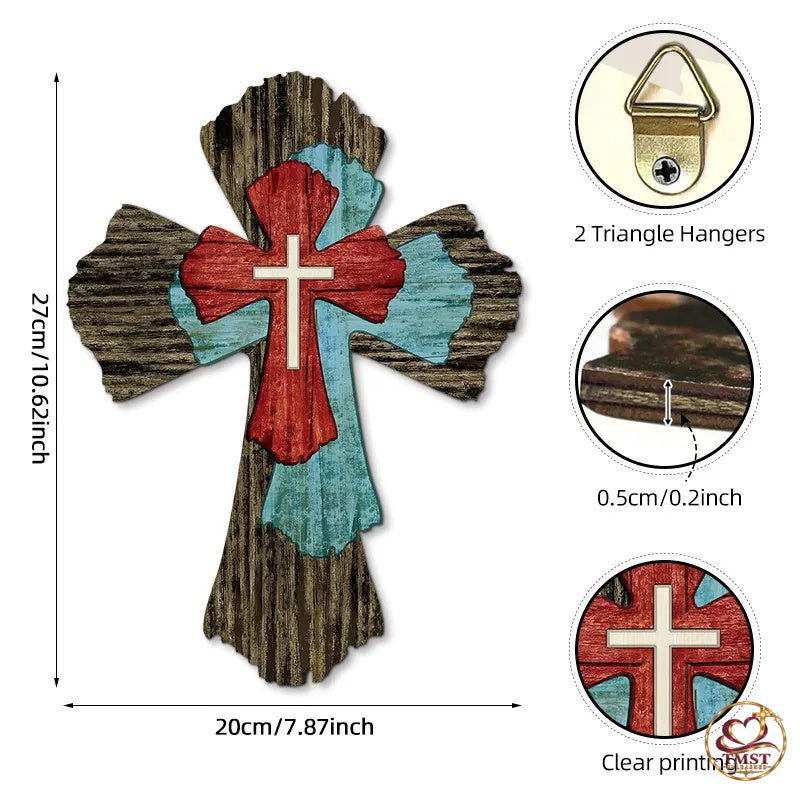 Faithfully Layered™ Rustic Wooden Wall Cross