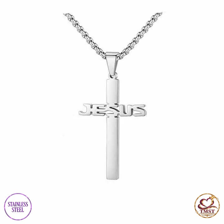 Faith at the Center™ JESUS Cross Necklace — Default Title
