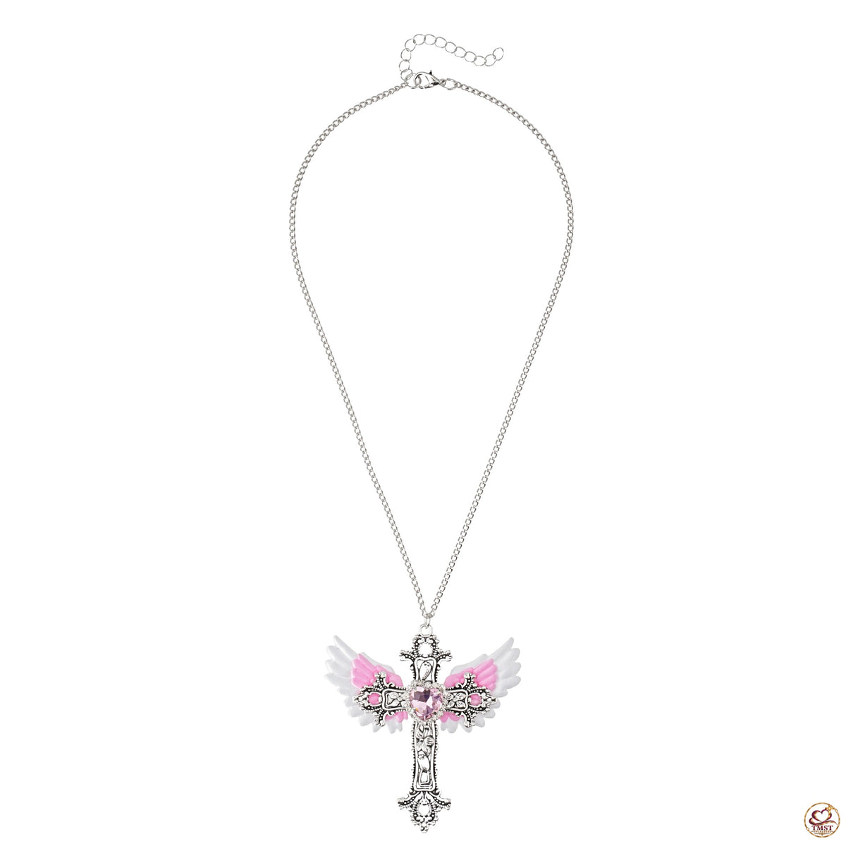Angel’s Embrace™ Pink Winged Cross Necklace