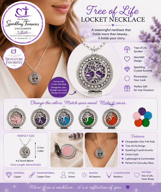Everlasting Roots™ Tree of Life Locket Necklace Silver