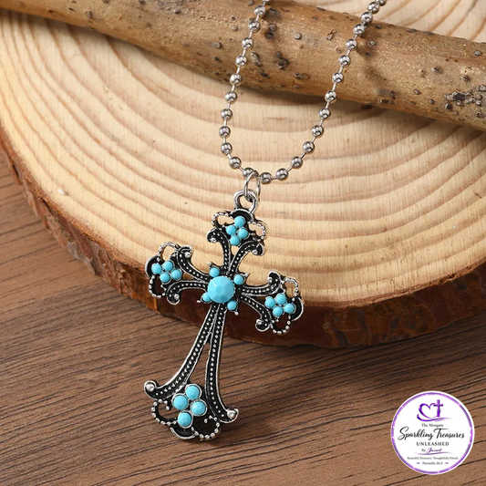 Turquoise Testament™ Cross Necklace
