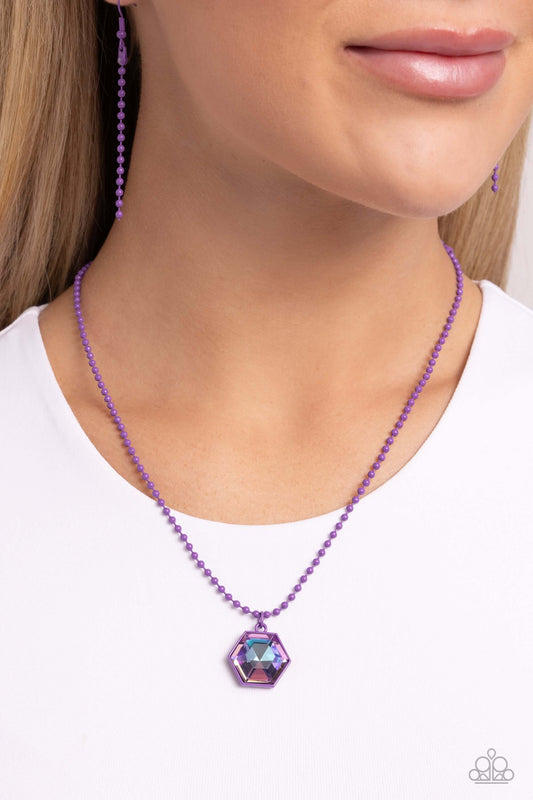 Sprinkle of Simplicity - Purple Paparazzi Necklace $5 Jewelry with Janet Morgan Necklaces
